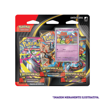 Pokemon TCG Mega Evolution - Three-Booster Blister - Drifblim_PTBR